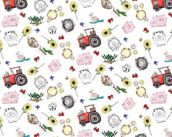 7153 A TRIP TO THE Farm Quilt Fabric, Studio E, Fabric By The Yard