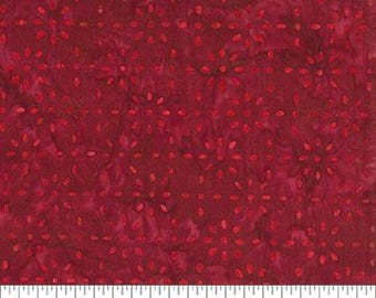 83552-25 CELEBRATING 250 YEARS Dark Red Batik Quilt Fabric, Banyan Fabrics, Fabric By The Yard