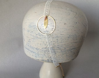 Bohemian lace and sequin headband