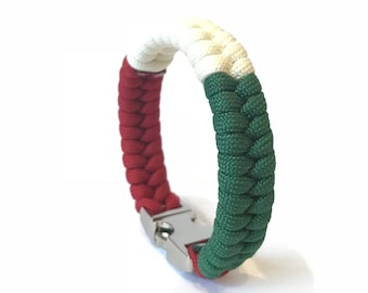 Custom Fitted Italian Flag Bracelet for Men & Women, Personalized Unique Patriotic Design, Adjustable Handcrafted Italian Pride Jewelry Gift