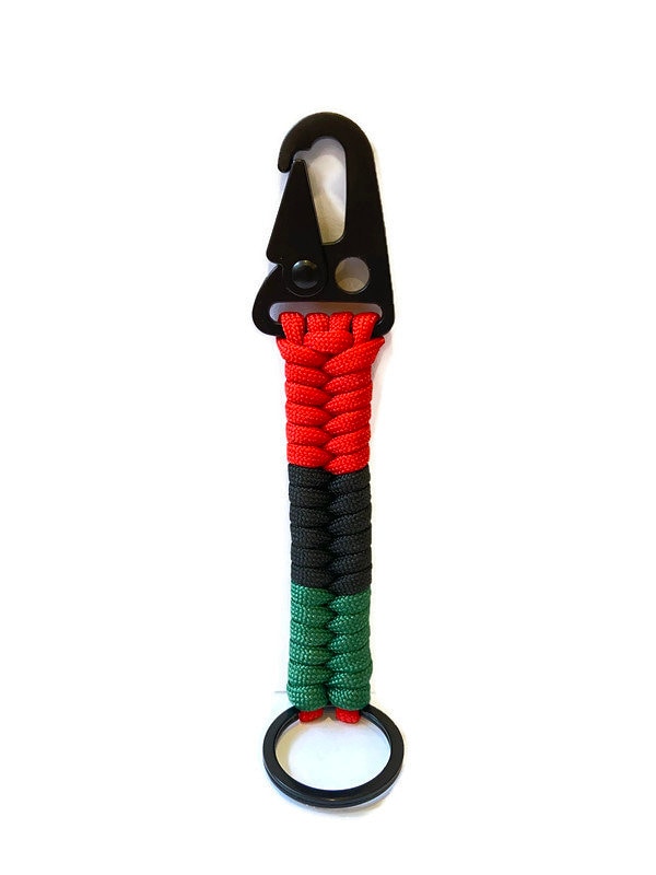 African American Flag Three Color Paracord Survival Keychain by Tru550 ...