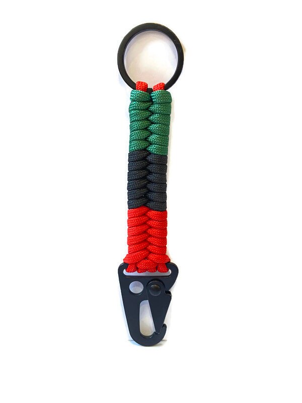 African American Flag Three Color Paracord Survival Keychain by Tru550 ...