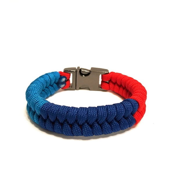 BMW M Series Performance Paracord Survival Bracelet with Stainless Steel Buckle