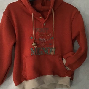 Rust brown child sweatshirt with message (cute) from 2 to 16 years old