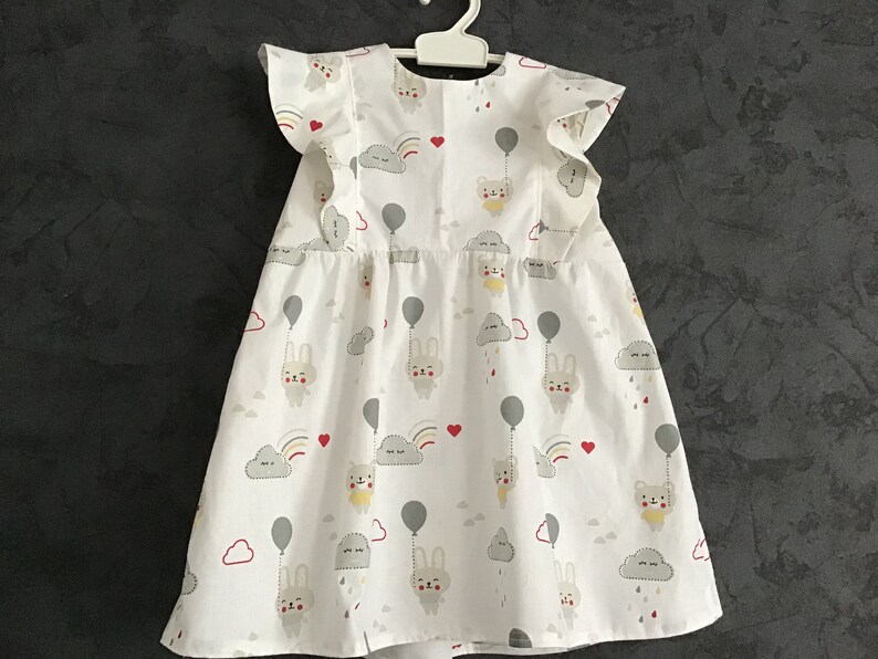 baby cloud dress with ruffles from 3 months to 4 years