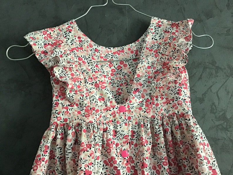 Spring ruffle dress with bare back from 2 to 12 years zdjęcie 5