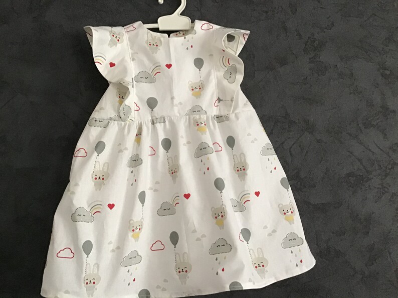 baby cloud dress with ruffles from 3 months to 4 years