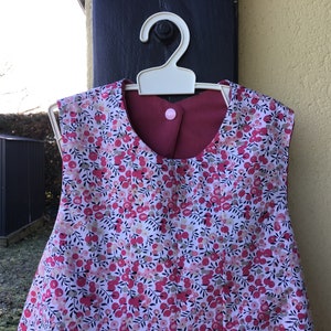 robe enfant rose façon liberty printemps été du 1 au 14ans image 2