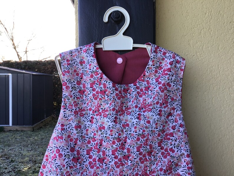 robe enfant rose façon liberty printemps été du 1 au 14ans image 2