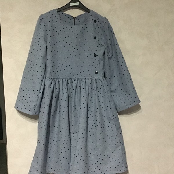 robe d'hiver/ coton flanelle/ petite fille du 1 au 16 ans différents coloris