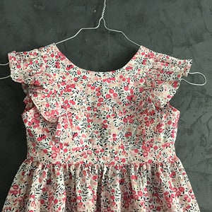 Spring ruffle dress with bare back from 2 to 12 years zdjęcie 2