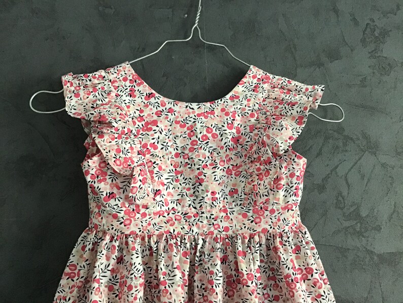 Spring ruffle dress with bare back from 2 to 12 years zdjęcie 2