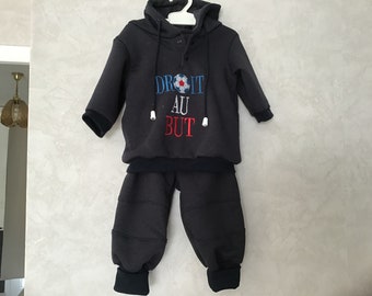 Ensemble bébé Sweat et pantalon jogging  du 3 mois au 3 ans foot