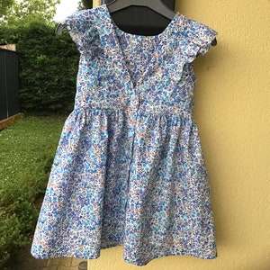 Spring ruffle dress with bare back from 2 to 12 years image 2