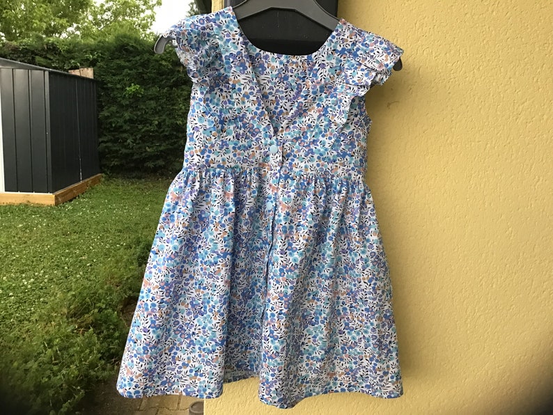 Spring ruffle dress with bare back from 2 to 12 years image 2