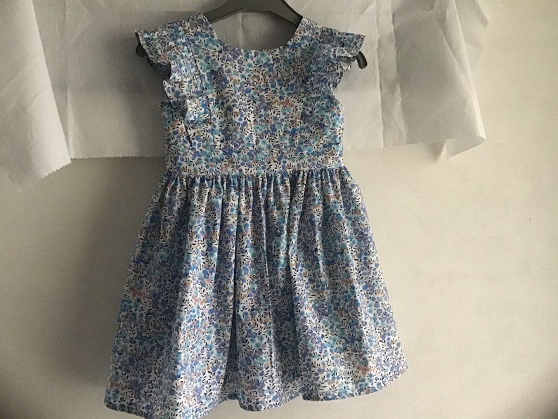 Spring ruffle dress with bare back from 2 to 12 years image 3