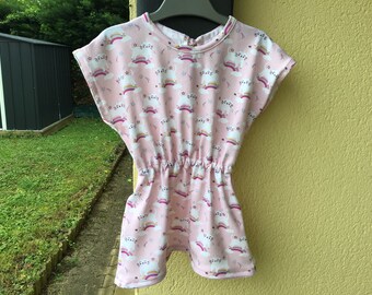 Sommerkleid/T-Shirt-Kleid/Strandkleid/größenverstellbares Kleid/Jersey-Kleid für Kinder von 1 bis 14 Jahren