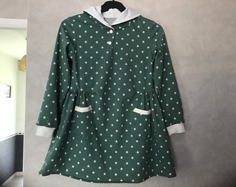 Robe/ tunique enfant à capuche en jersey