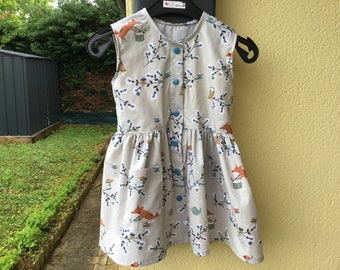 Ärmelloses Kleid/Sommerkleid von 2 bis 14 Jahren und Babyversion