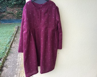 Kinderkleid aus doppelter Gaze/Herbstkleid/Langarmkleid