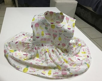 Baby dress and girls, from 3 months to 12 years, sleeveless dress, summer dress
