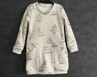 vestido de inverno / polar alpino / vestido mágico / 2 a 16 anos / vestido túnica