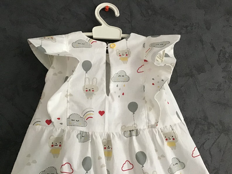 baby cloud dress with ruffles from 3 months to 4 years