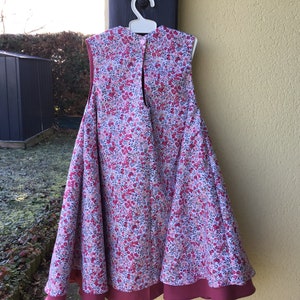 robe enfant rose façon liberty printemps été du 1 au 14ans image 3