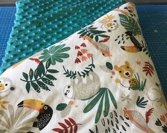 Couverture Plaid Courte Pointe Patchwork Pour Bebe Bleu Etsy