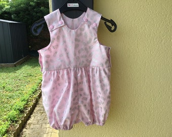 Pink baby romper from 3 months to 18 months