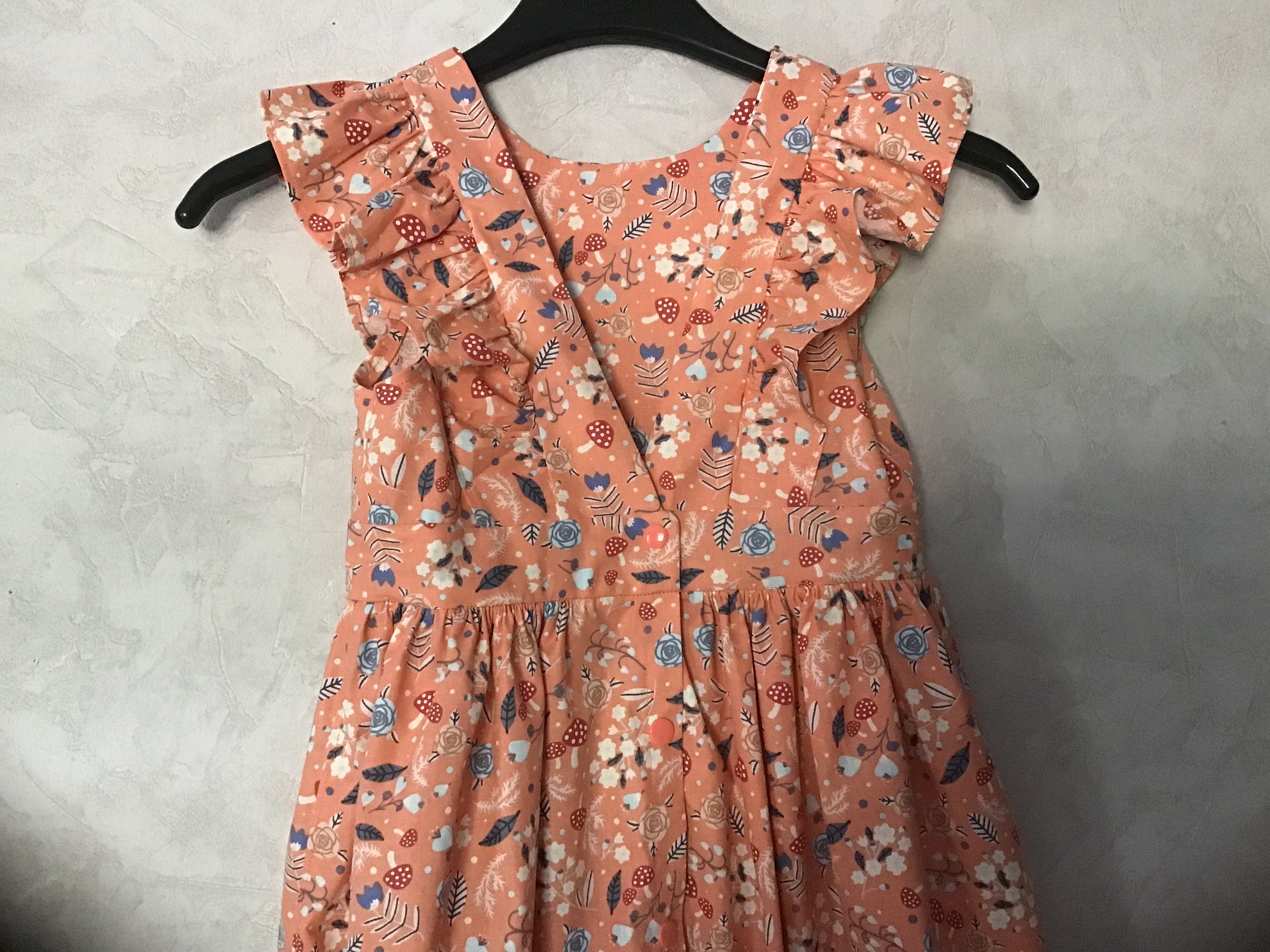 Dress with open back ruffle from 2 to 12 years