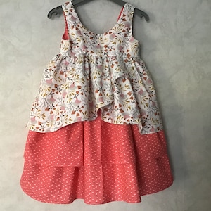 ruffled spring summer dress from 2 to 12 years