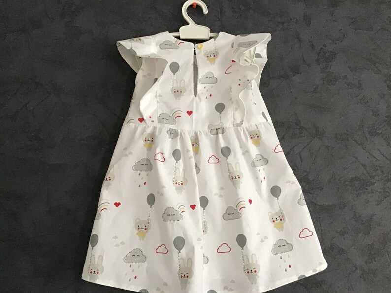 baby cloud dress with ruffles from 3 months to 4 years