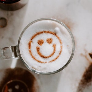 Heart Eyes Coffee Stencil; Smiley Coffee Stencil; Coffee Stencil; Latte Art Stencil