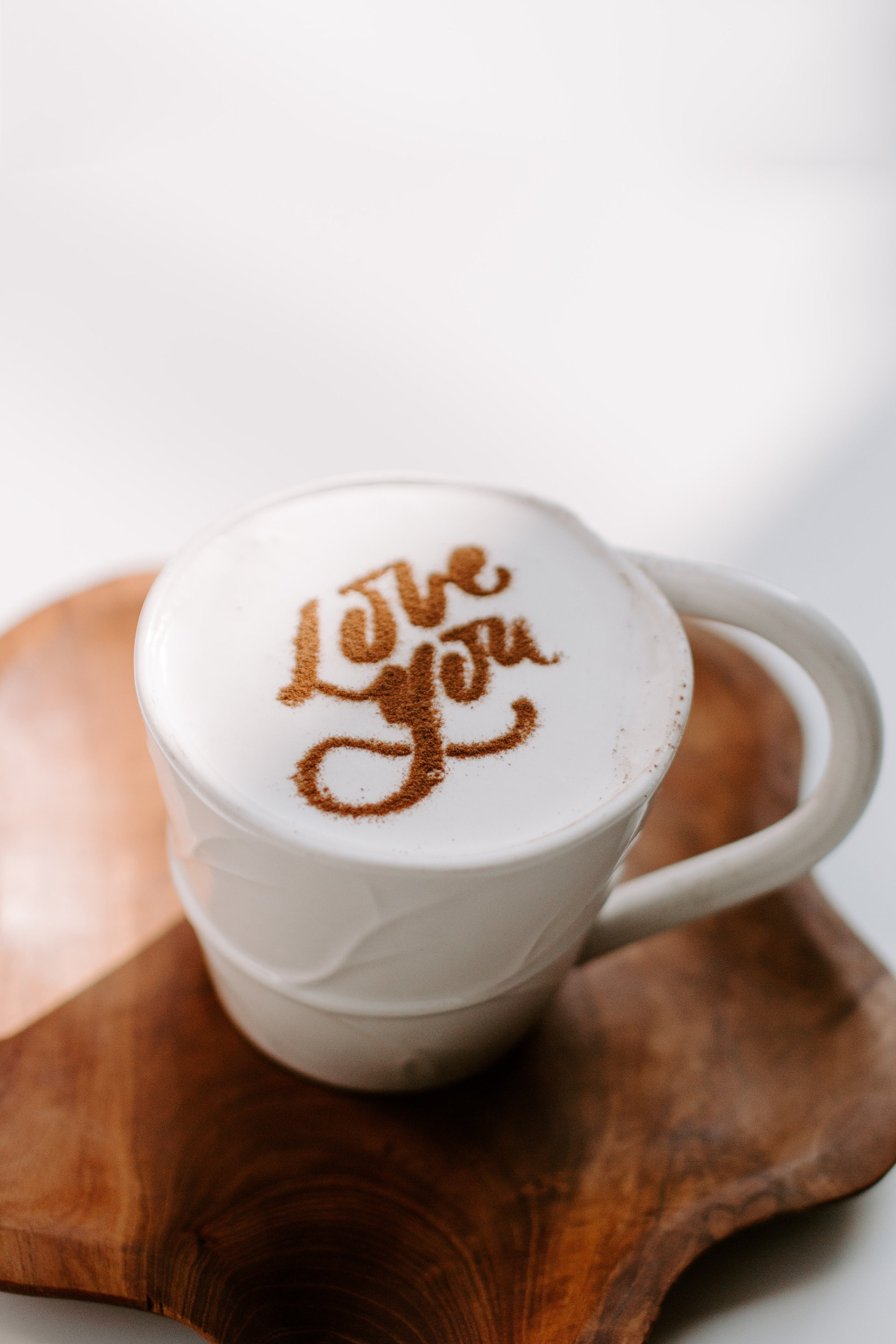 Love You Coffee Stencil Coffee Stencil Valentine's Day 