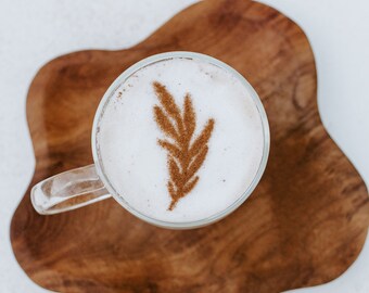 Greenery Coffee Stencil; Olive Branch Coffee Stencil; Coffee Stencil