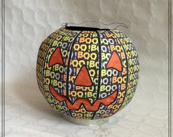 Spooky Halloween pumpkin, Jack o ' lantern, illuminated, party decoration, unique