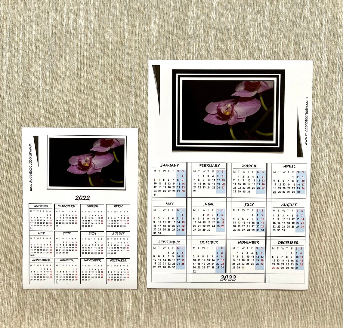 2023 Magnetic Refrigerator Calendar Refrigerator Calendar 2022 With Floral Print Full Etsy