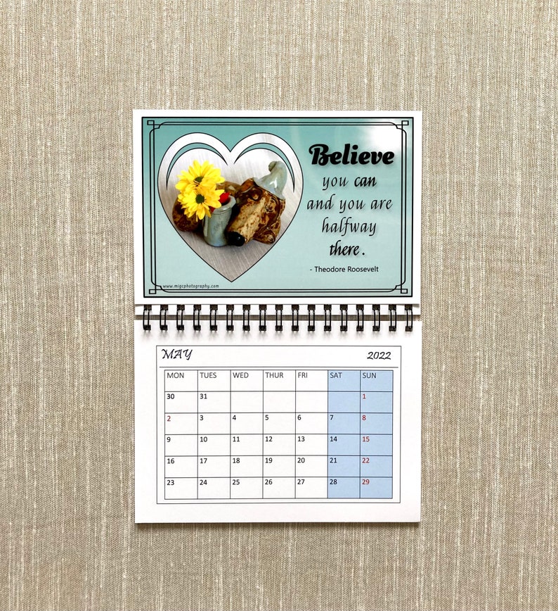 Full Year Calendar 2024 Positive Quotes Refrigerator Etsy