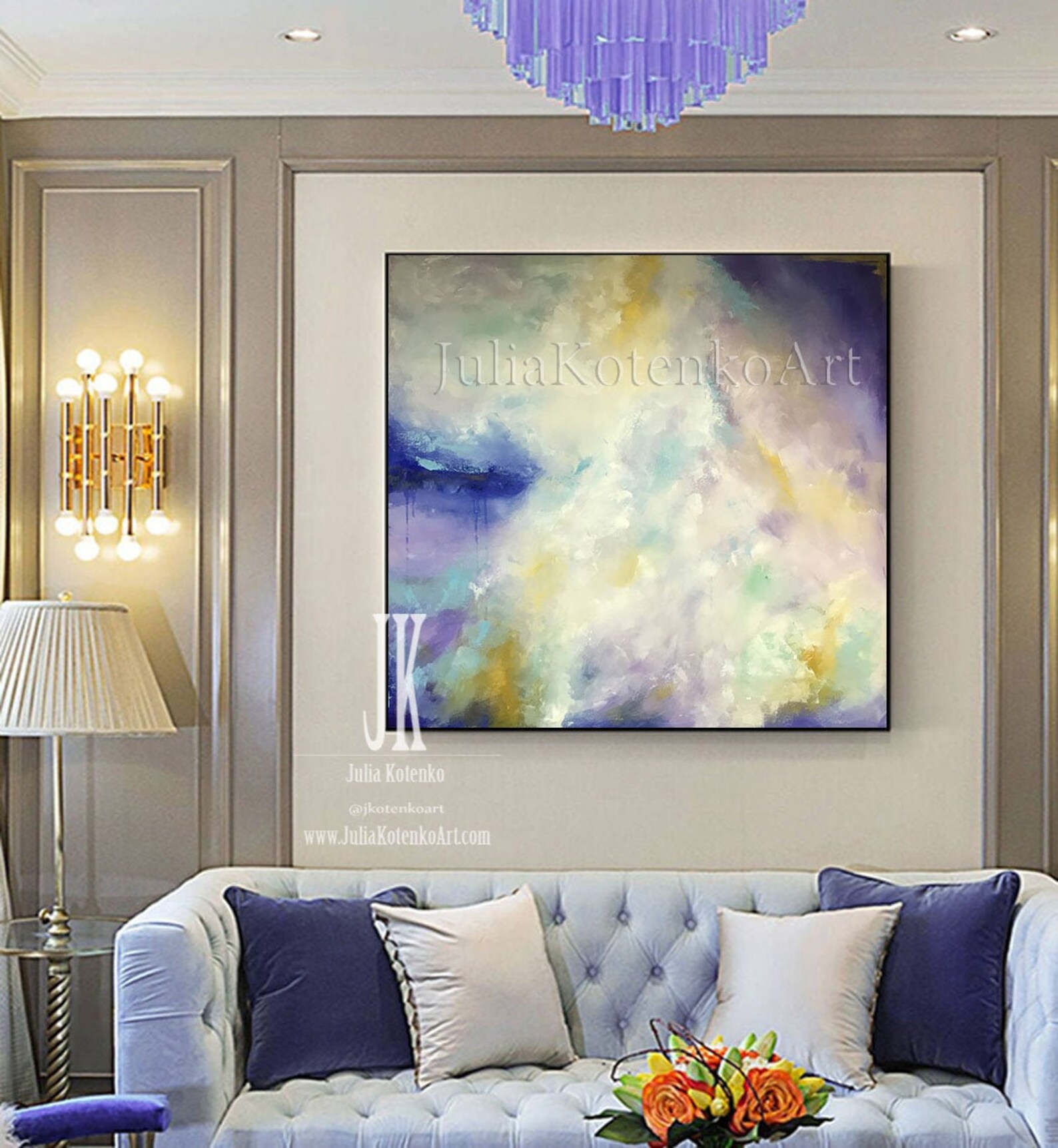 Oversize painting Extra Large Acrylic Wall Art Abstract Oil Etsy