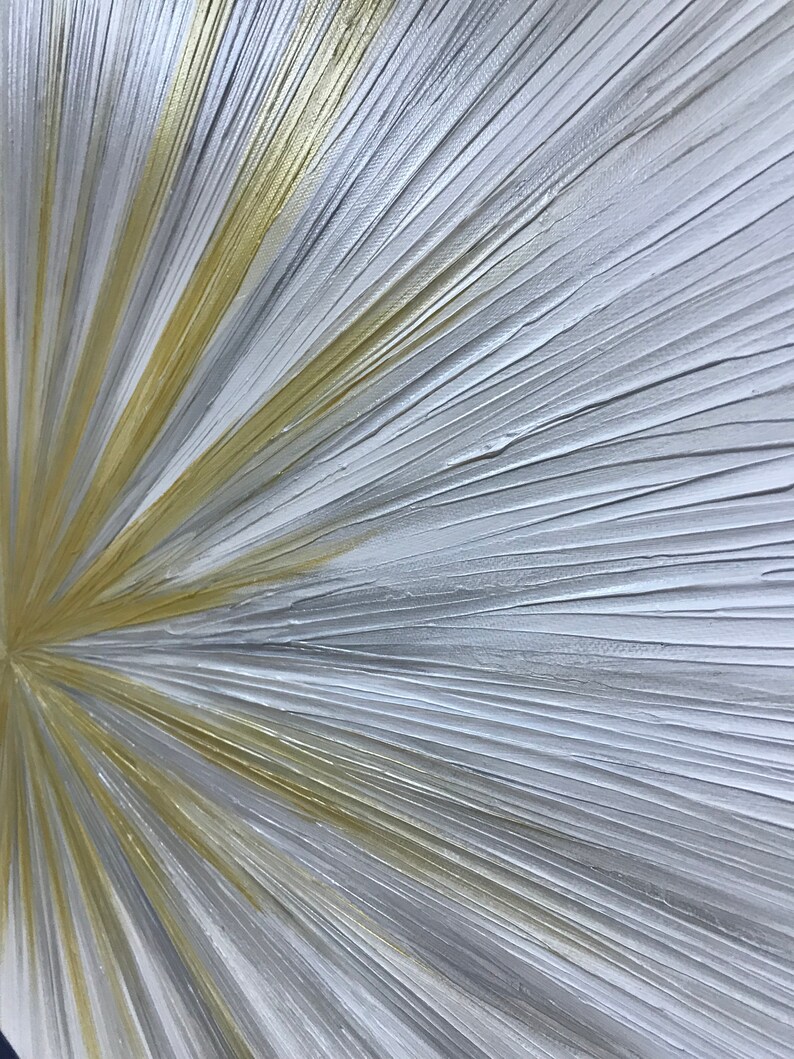 Large Canvas Painting Texture Wall Art Gold Painting Silver Etsy