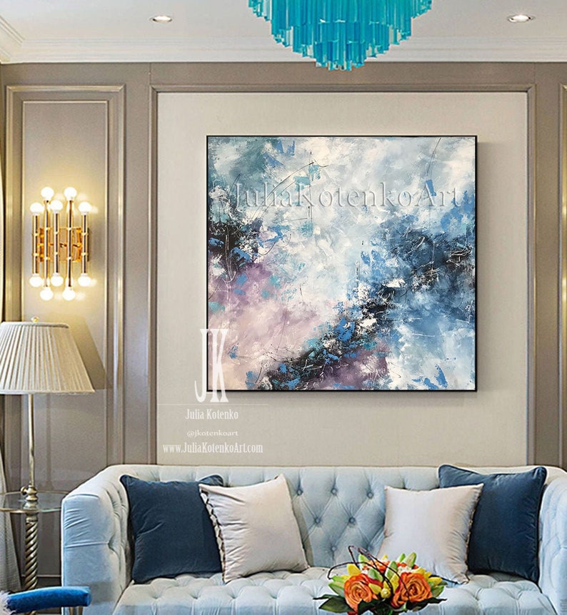 Oversize Abstract Painting On Canvas Texture Wall Art Large Etsy