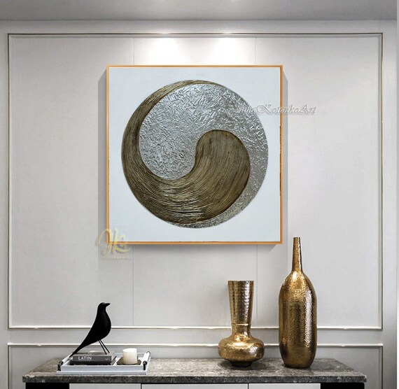 Gold Leaf Painting Silver Large Wall Art Uk - Silver And Gold Wall Art Uk Gold Leaf Painting Silver Large Wall Art Uk - Silver And Gold Wall Art Uk