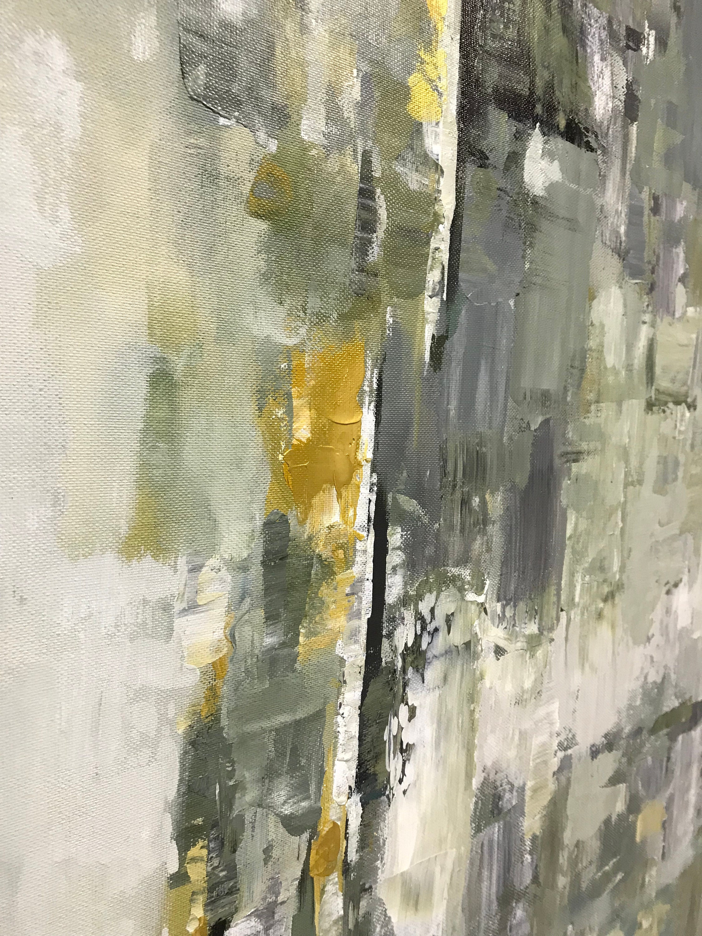 Large Canvas Painting Gray Painting Landscape Abstract Etsy