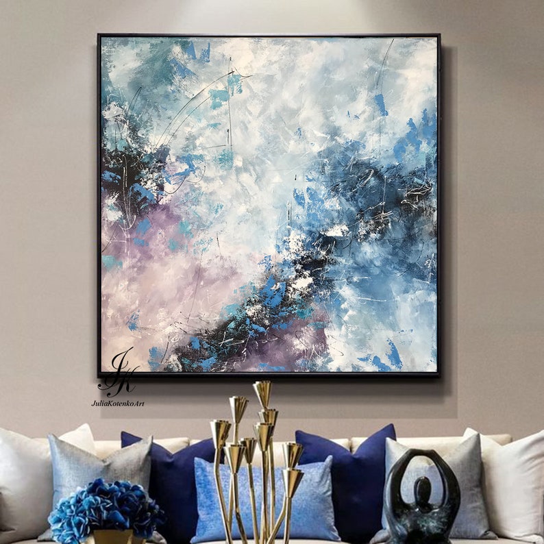 Oversize Abstract Painting On Canvas Texture Wall Art Large Etsy