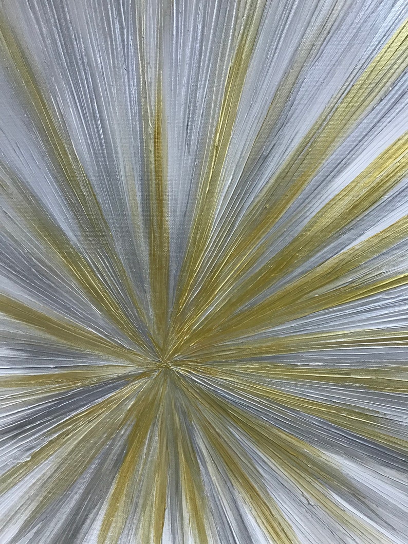 Large Canvas Painting Texture Wall Art Gold Painting Silver Etsy