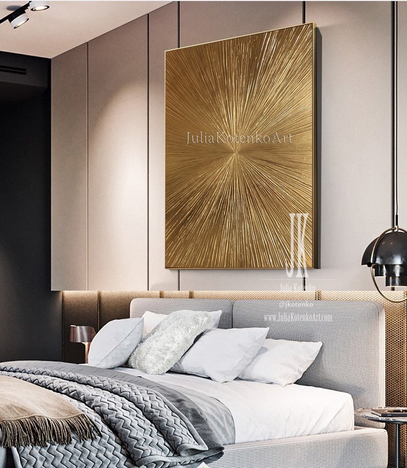 Gold Leaf Painting Textured Wall Art Extra Large Wall Art | Etsy