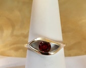 Sterling Silver Garnet Ring 991