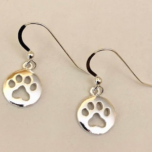 Sterling Silver Puppy Paw Earrings         399