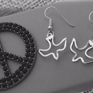Peace Doves Sterling Silver Earrings         373